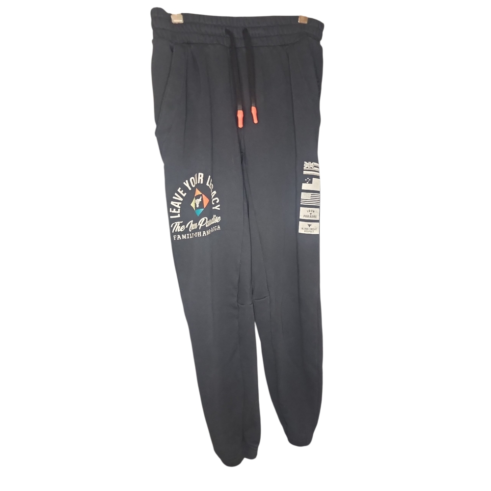 Under Armour Project Rock Heavy Terry Knit Jogger Sweatpants M Black Legacy - Picture 1 of 7